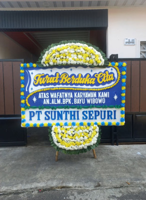 Papan Bunga Duka di Solokanjeruk